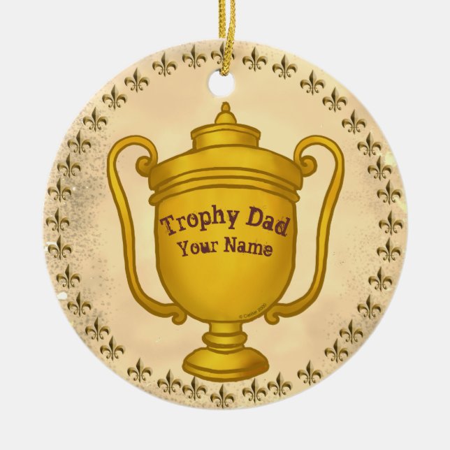 Trophy Vater Keramik Ornament (Vorne)