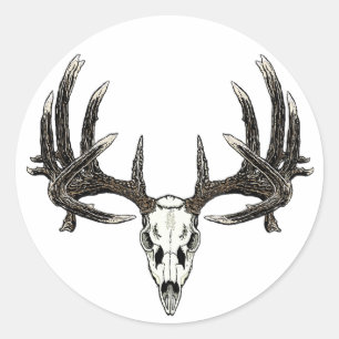 Trophy Whitetail buck Runder Aufkleber