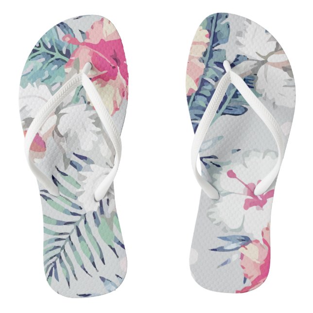 Tropic Exotic Hibiskus Blume Orchid Flip Flops (Fußbett)