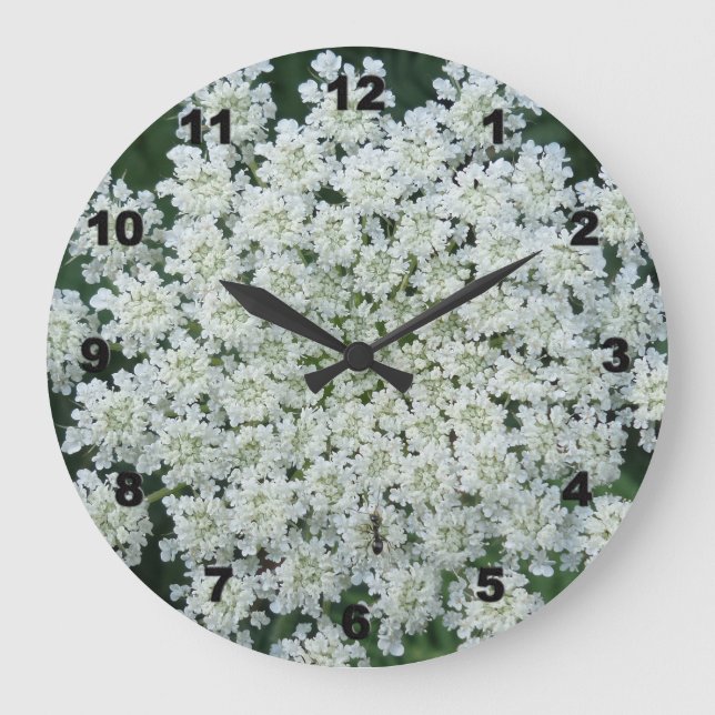 Tropic Flower Wall Clock Große Wanduhr (Vorderseite)