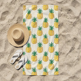 Tropic Gold Ananas Yellow Hues Strandtuch