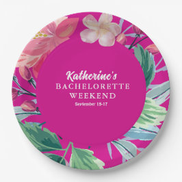 Tropic like its hot pink tropical bachelorette  pappteller