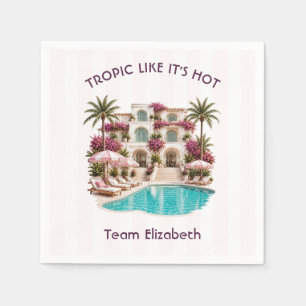 Tropic Like It's Hot Pool Party Junggesellinnenabs Serviette