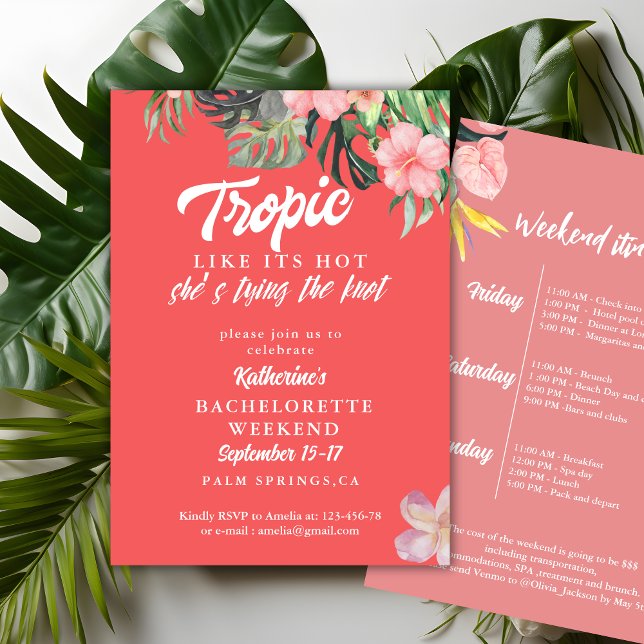 Tropic mag sein Party am Wochenende in Bachelorett Einladung (Von Creator hochgeladen)