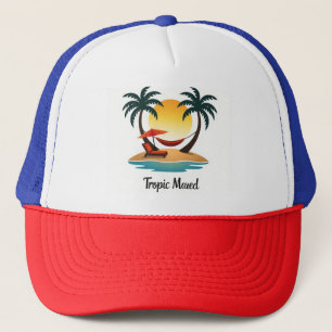 Tropic Mood Palm Tree Chill Hat Truckerkappe