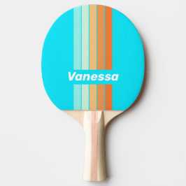 Tropic Splash Pin gestreift mit Namen Tischtennis Schläger
