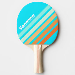 Tropic Splash Schrägstreifen mit Namen Tischtennis Schläger