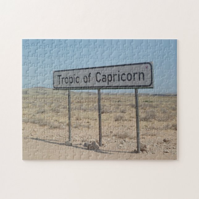 Tropic von Capricorn Road Sign Namibia. Puzzle (Horizontal)
