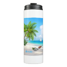 Tropica Beach Personalisiert Thermal Tumbler
