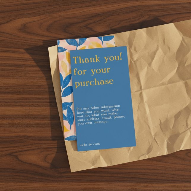 Tropica lithograph botanischer Dank Verpackung Begleitkarte (Tropica lithograph botanical Thank You Packaging Enclosure Card.)