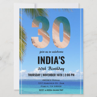 Tropical 30. Geburtstag Einladung