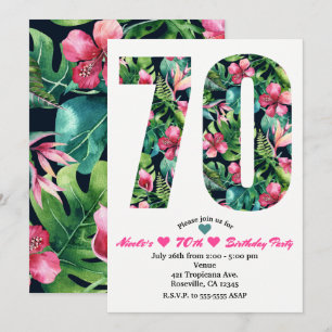 Tropical 70 70. Geburtstagsparty Einladung