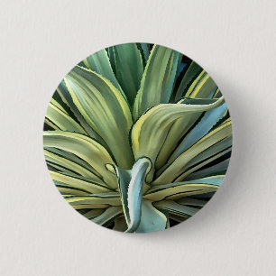 Tropical Agave Art Button