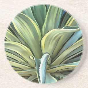 Tropical Agave Art Sandstein Untersetzer