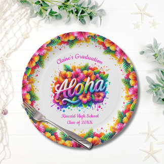 Tropical Aloha Abschluss Luau Party Pappteller