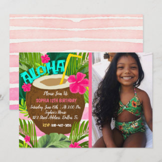 Tropical Aloha Birthday Einladung
