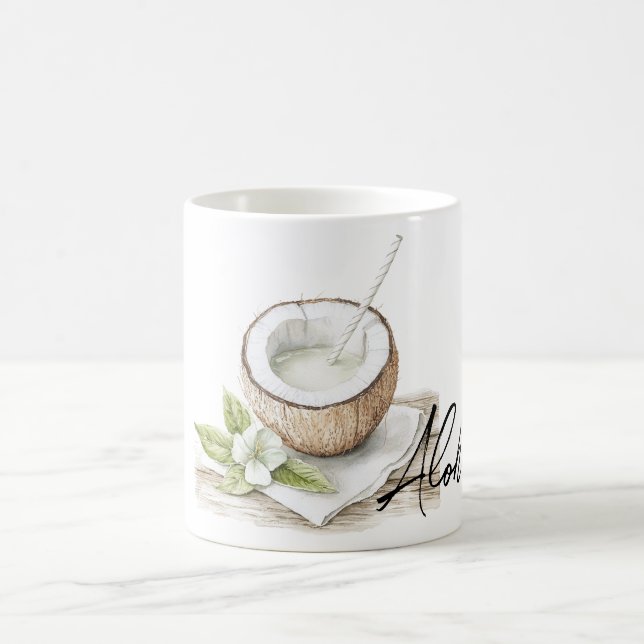 Tropical Aloha Coconut Blume Kaffeetasse (Mittel)