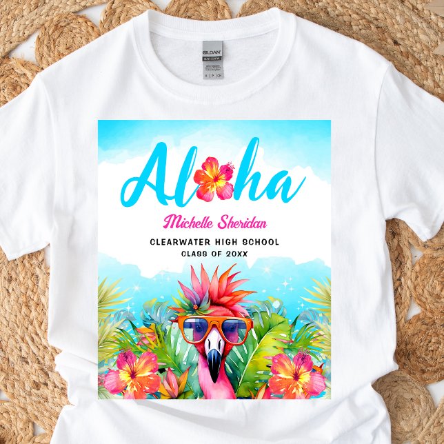 Tropical Aloha Graduation Party T-Shirt (Von Creator hochgeladen)