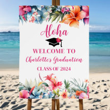 Tropical Aloha Luau Abschluss 2024 Begrüßungszeich