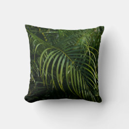Tropical and botanical Dark Green Leaf Kissen