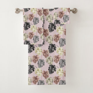 Tropical Animal Print & Greenery Series Design 35 Badhandtuch Set