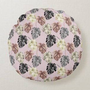 Tropical Animal Print & Greenery Series Design 35 Rundes Kissen