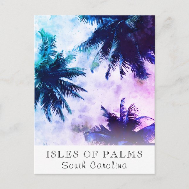 *~* Tropical AP25 Reisepersonalize - Palm Tree Postkarte (Vorderseite)