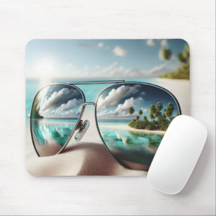 Tropical Aviator Sonnenbrille Mousepad