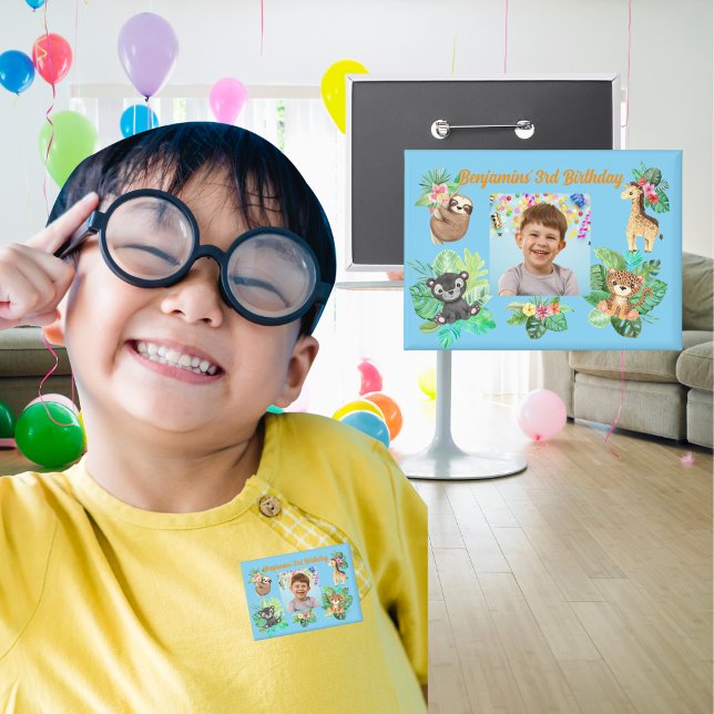 Tropical Baby Animals Button Kindergeburtstag Gefa (Von Creator hochgeladen)