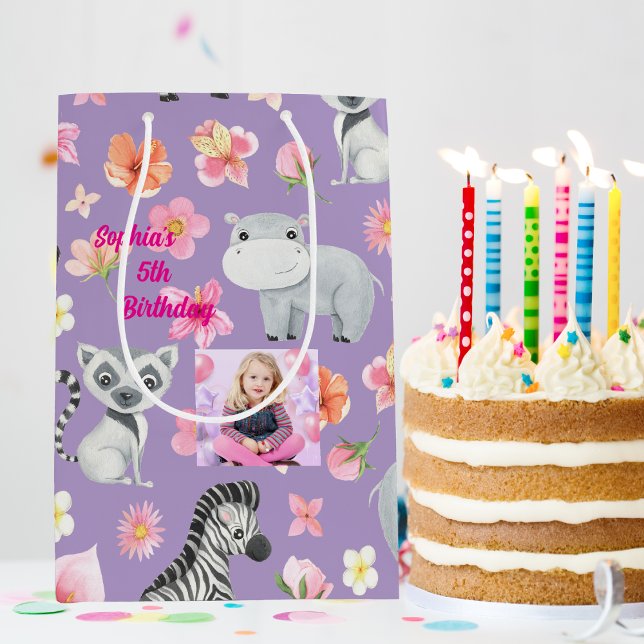 Tropical Baby Animals Geschenktasche für Kinder zu Mittlere Geschenktüte (Von Creator hochgeladen)