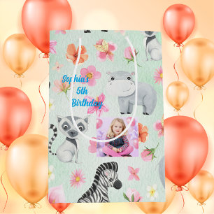 Tropical Baby Animals Geschenktasche für Kinder zu Mittlere Geschenktüte