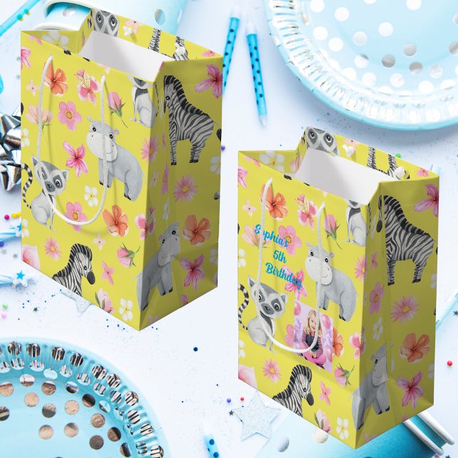 Tropical Baby Animals Geschenktasche für Kinder zu Mittlere Geschenktüte (Von Creator hochgeladen)