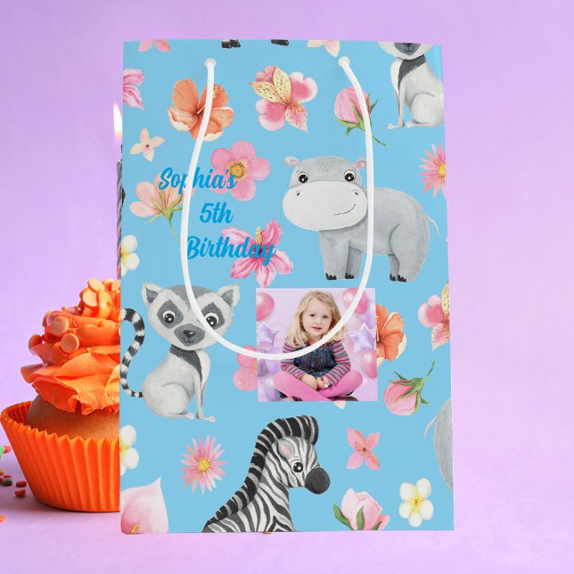 Tropical Baby Animals Geschenktasche für Kinder zu Mittlere Geschenktüte (Von Creator hochgeladen)