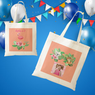Tropical Baby Animals Tote Bag Kindergeburtstag Ge Tragetasche