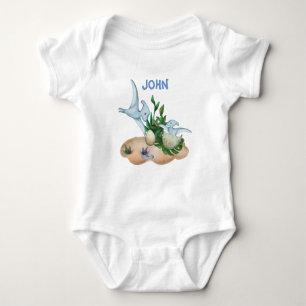 Tropical Baby Dinosaurier Individuelle Name Baby B Baby Strampler