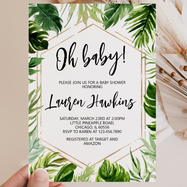 Tropical Baby Dusche Einladung (Von Creator hochgeladen)