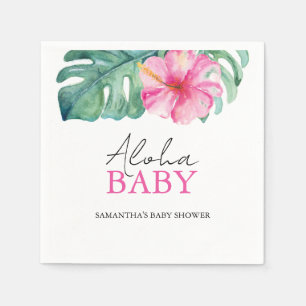 Tropical Baby Dusche Hibisken Blume Serviette