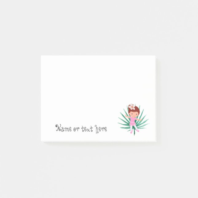Tropical Ballerina Post-it Klebezettel (Vorderseite)