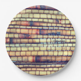 Tropical Bamboo Dinner Party Paper Plate Pappteller