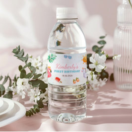 Tropical Beach 1. Geburtstag Party Wasserflaschenetikett