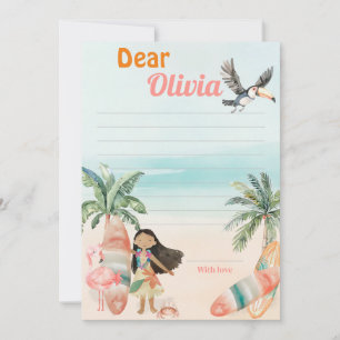 Tropical Beach 1st Birthday Time Kapsel Note Card Einladung