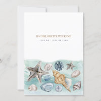 Tropical Beach Bachelorette Wochenende Einladung