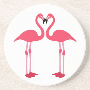 Tropical Beach Birds Destination Flamingos Untersetzer