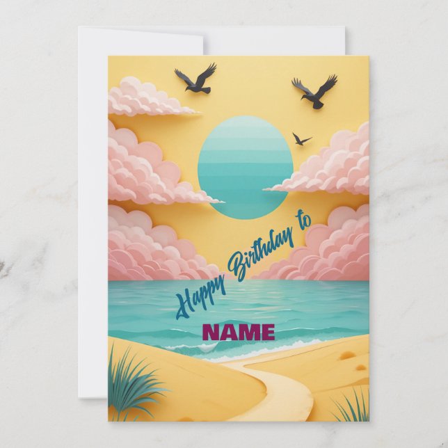 Tropical Beach Birthday (Vorderseite)
