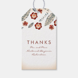 Tropical Beach Blume Hochzeit Geschenkanhänger