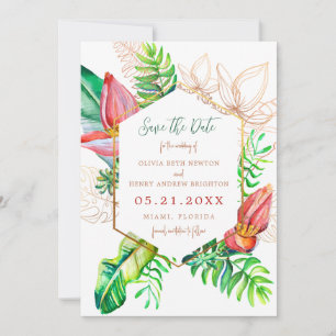 Tropical Beach Blume Save the Date