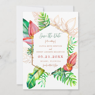 Tropical Beach Blume Save the Date