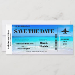 Tropical Beach Boarding Pass Hochzeit retten das D