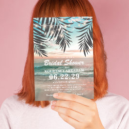 Tropical Beach Brautparty | Lichtzeichenfolge Einladung