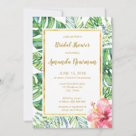 Tropical Beach Bridal Dusche Einladung